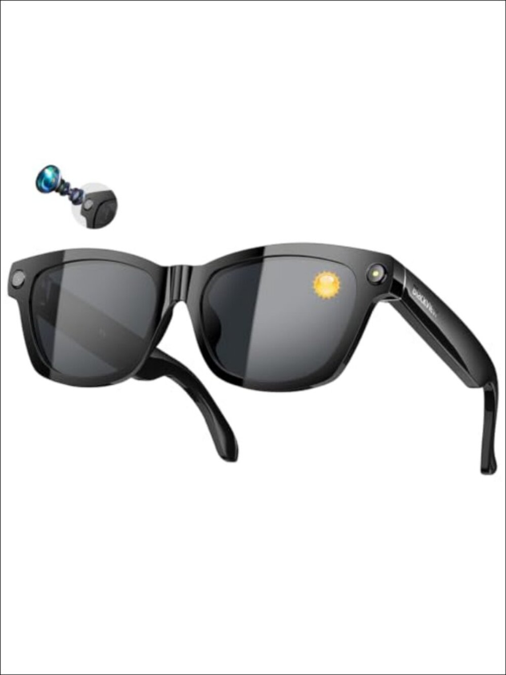 AI Smart Glasses 8MP Camera 1200P Video Bluetooth 5.4 Voice Assistant